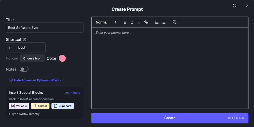 PromptBox